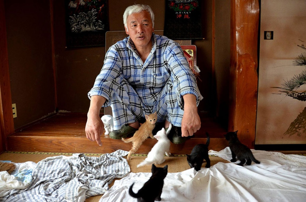 Cunoscut ca gardian al animalelor de la Fukushima, Naoto Matsumura este singura persoană care a ales să trăiască în zona contaminată.