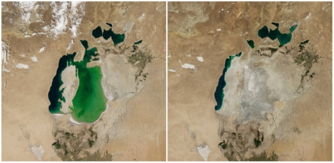 Pământul de ieri și de azi. Schimbările majore observate în fotografiile făcute de NASA