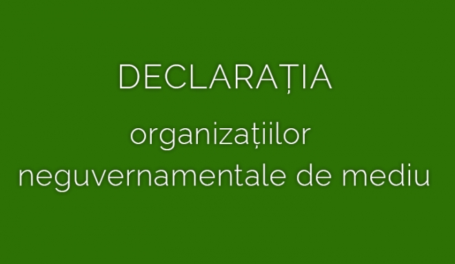 Zeci de organizații de mediu au transmis o Declarație Primului Ministru